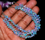 Load image into Gallery viewer, Multi Fire Ethiopian Opal Drop Shape Beads, AAA+ Flashy Ethiopian Opal Beads, Smooth Welo Opal Drop Beads, 4-6 MM
