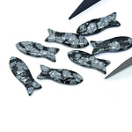 Load image into Gallery viewer, Natural Black Jasper Handmade Fish Carving, Fish Shape Carved Gemstone Briolette's, Jewelry Making Beads, 30 MM Loose Gemstone Fishes