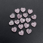 Load image into Gallery viewer, Mini Rose Quartz Heart Shape Beads, Natural Rose Quartz Smooth Heart Beads, Jewelry Making Plain Pink Heart Gemstone Briolette's, 8 MM