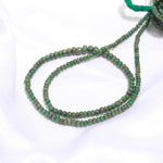 Load image into Gallery viewer, Beryl Emerald Rondelle Beads, AAA Beryl Emerald Smooth Beads for Jewelry Making, Dyed Emerald Beads, Plain Beads, 3-4 MM