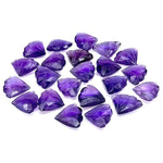 Load image into Gallery viewer, Carved Amethyst Triangle Shape Gemstones, Natural Handmade Amethyst Fancy Shape Briolettes, Butterfly Wings Charm for Jewelry Making 15 MM