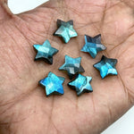 Load image into Gallery viewer, High Flashy Labradorite Star Shape Briolettes, Natural Labradorite Star Gemstone for Jewelry Making, Faceted Labradorite Star Charms, 15 MM