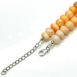 Load image into Gallery viewer, Orange Opal Shaded Necklace, Handmade Beaded Necklace, 8 MM Opal Choker Beads Necklace, Fruit Opal Jewelry, Healing Stone, Gift For Her