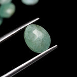 Load image into Gallery viewer, 2 pcs A-one Quality Emerald freeform Rosecut, faceted rosecut, gemstone for jewelry, jewelry making rosecut 3X3 9X12 mm