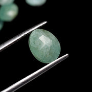2 pcs A-one Quality Emerald freeform Rosecut, faceted rosecut, gemstone for jewelry, jewelry making rosecut 3X3 9X12 mm