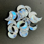 Load image into Gallery viewer, Rainbow Moonstone Moon Beads: Hand Carved Briolette Gemstone, 12mm