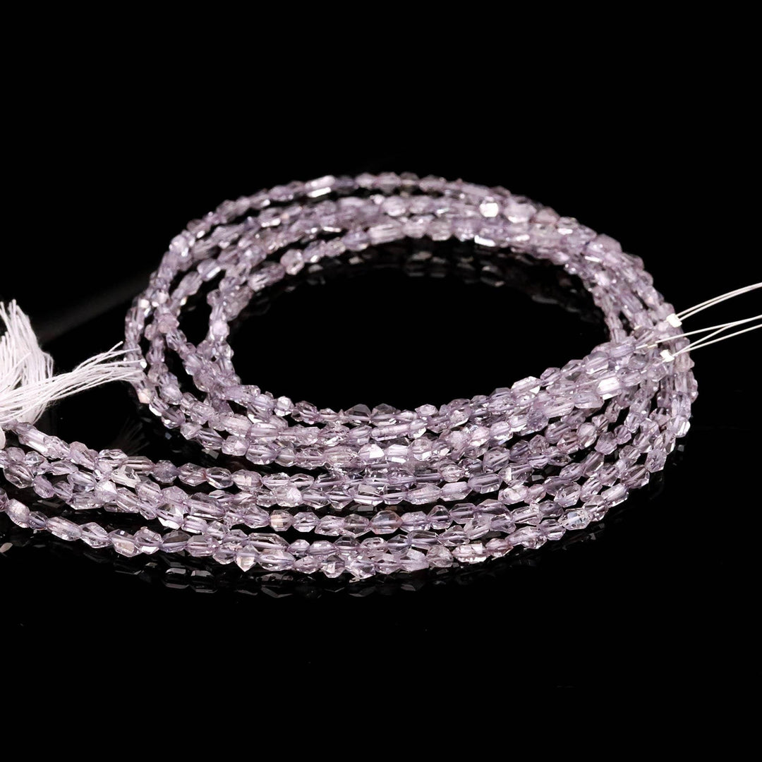 Tanzanite Color Herkimer Quartz Diamond Beads, Purple Herkimer Straight Drill Diamonds, Jewelry Making Raw Beads, 4-6 MM, Diamond Necklace