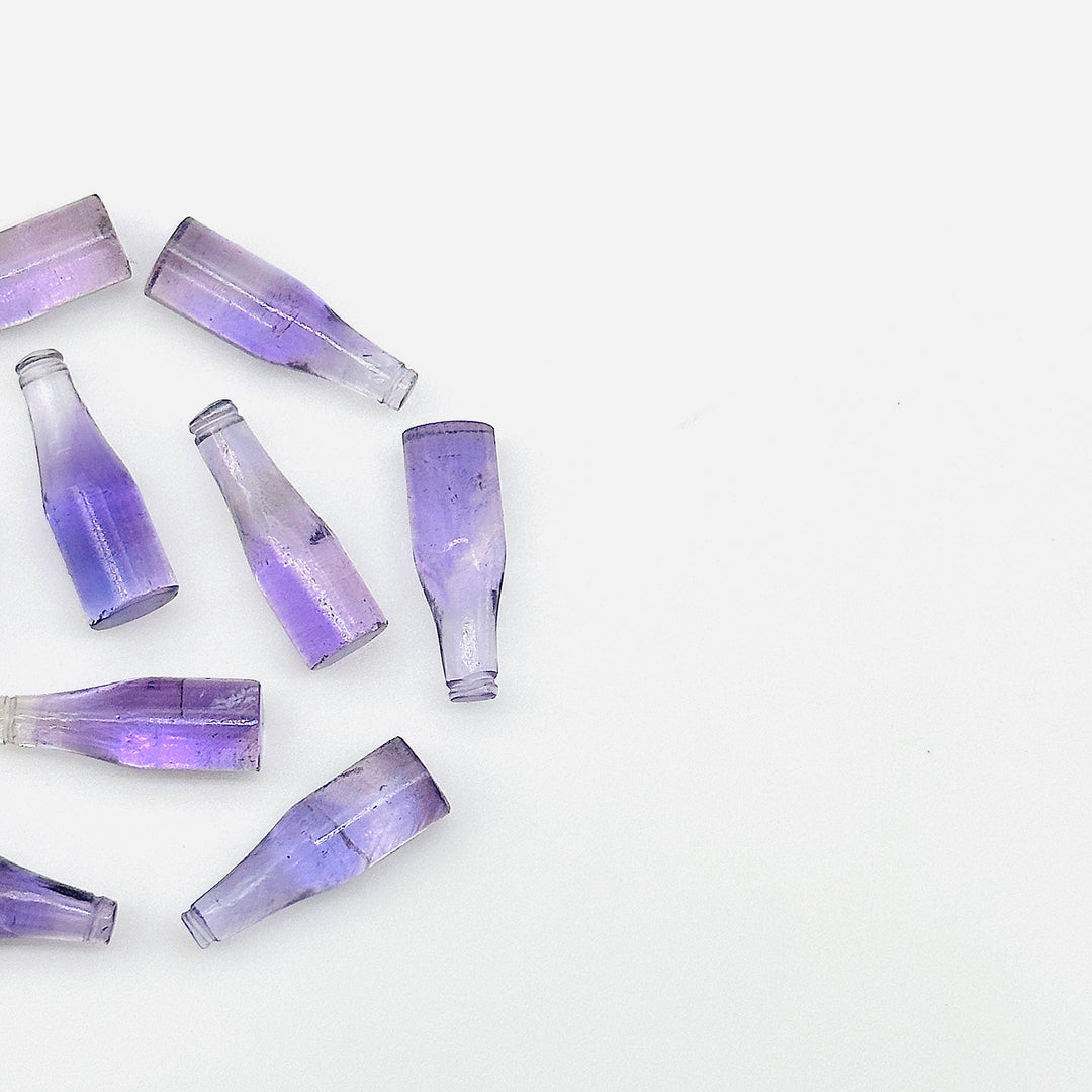 Miniature Natural Pink Amethyst Bottle Carving Beads, Bottle Shape Carved Gemstone, Jewelry Making Charms, 7X21 MM Pink Amethyst Tiny Bottle
