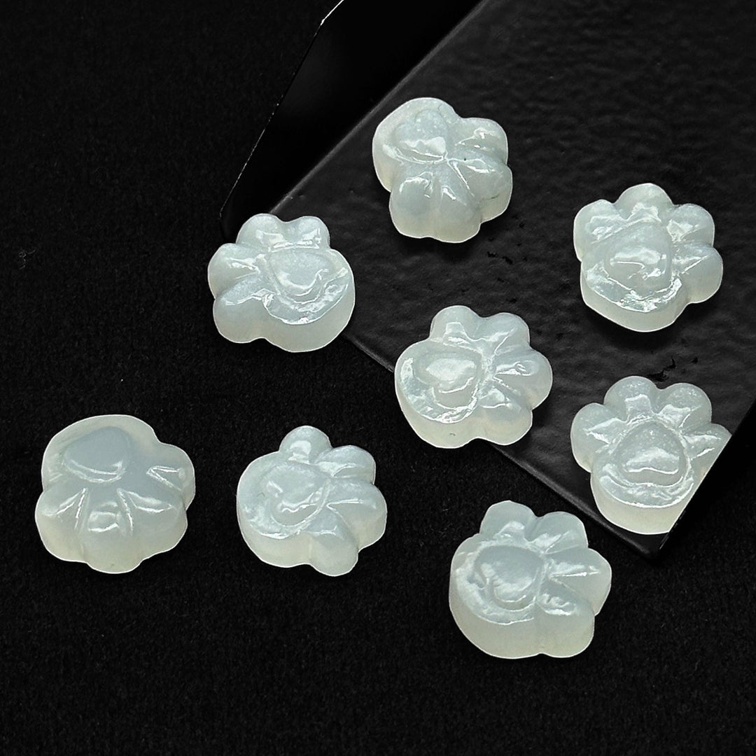 Natural White Moonstone Dog Paw Carving, AAA+ Quality Gemstone Paw Carving, 13 MM Little Paw Charm, Gift For Dog Lover, Dog Pendant For Gift