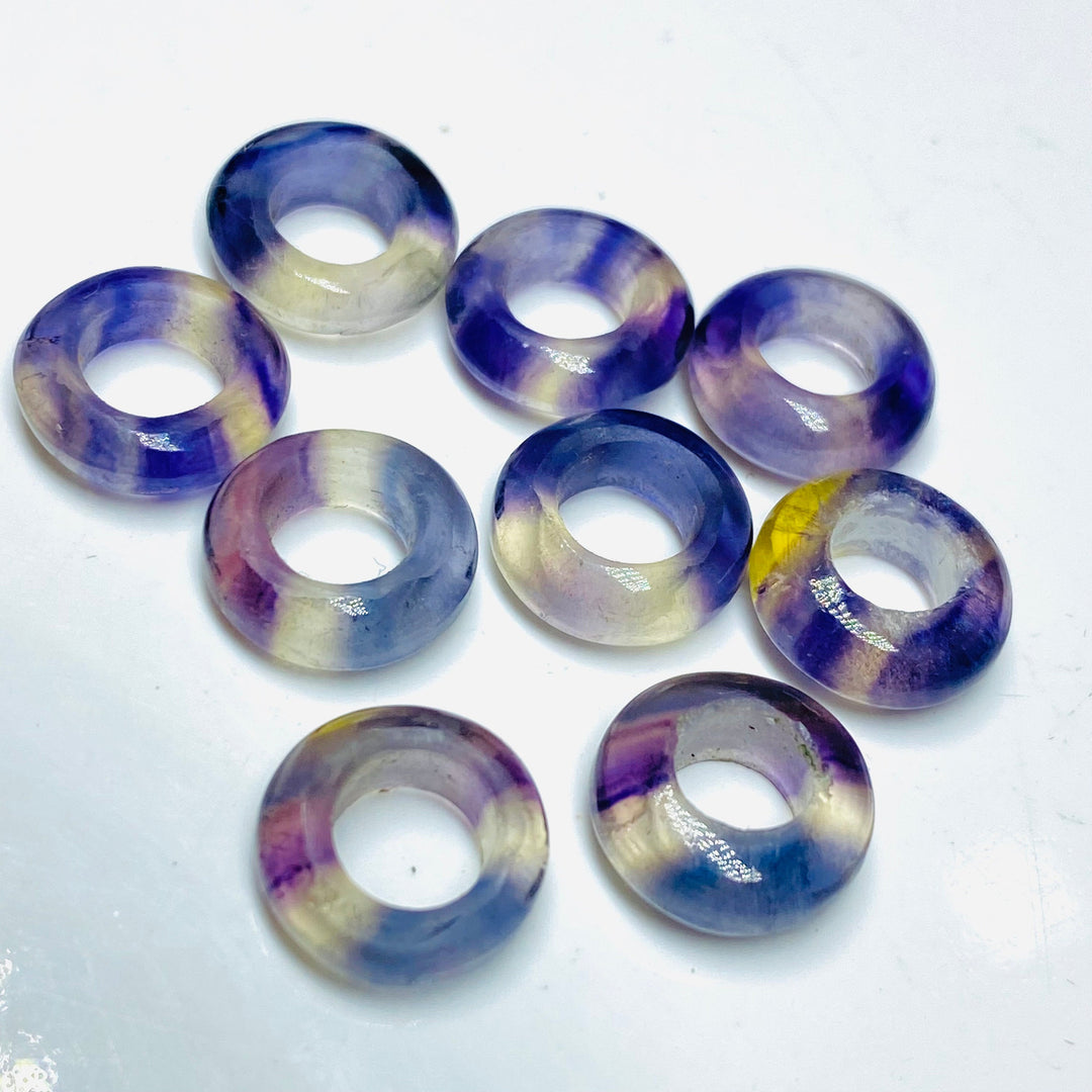 AAA Quality 100% Natural Flouride Ring Shape Gemstone, Natural Ring Shape Gemstone, Gemstone For Jewellery, 12 mm (Approx)