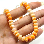 Load image into Gallery viewer, Orange Opal Shaded Necklace, Handmade Beaded Necklace, 8 MM Opal Choker Beads Necklace, Fruit Opal Jewelry, Healing Stone, Gift For Her