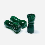 Load image into Gallery viewer, 1,2,3,4,5 Pcs Natural Green Strawberry Hand Carved Hand Shape, Carved Hand Shape Gemstone For Jewellery, Hand Shape Gemstone, 31X10 mm