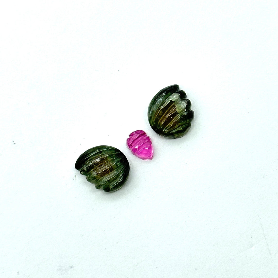 Natural tourmaline Butterfly Shape Carving, Hand carved tourmaline Butterfly loose carving, carved butterfly jewelry for Making 21x9mm.