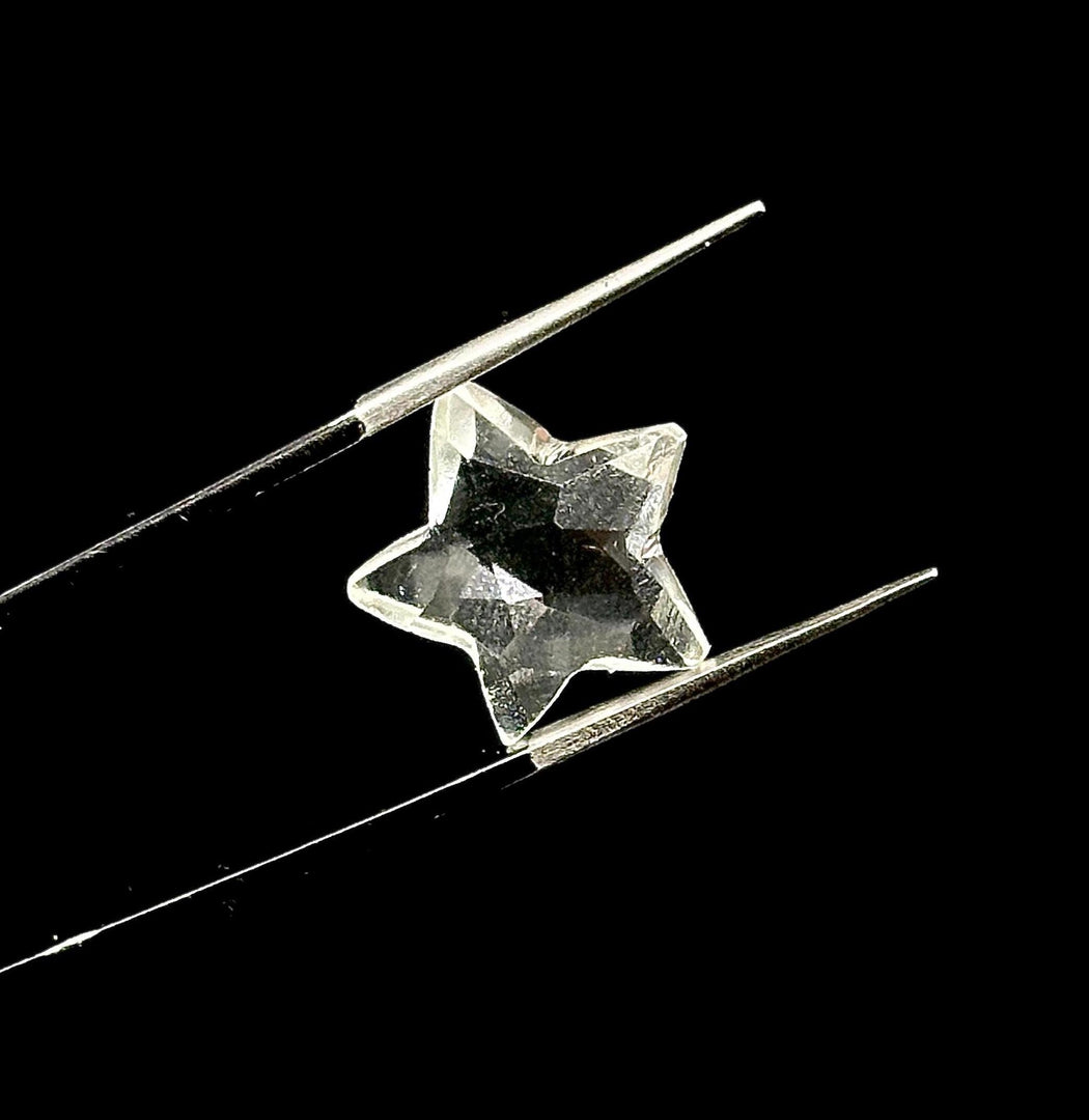 AAA Crystal Quartz Star Shape Briolettes, Natural Clear Quartz Star Gemstone for Jewelry Making, Faceted Clear Quartz Star Charms, 15 MM