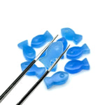 Load image into Gallery viewer, Pretty Blue Chalcedony Fish Charm Beads, Fancy Fish Shape Carved Gemstone, 7X14 MM Loose Gemstone Fishes For Jewelry Making, Fish DIY Beads
