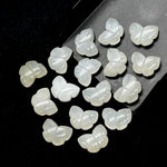 Load image into Gallery viewer, Natural White Moonstone Butterfly Shape Beads, White Moonstone Carved Briolettes, 13 MM, Loose Butterfly Charms, Moonstone Gemstone Beads