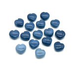 Load image into Gallery viewer, Blue Opal Heart Briolette Beads: Hand Carved Smooth Gemstone, 12mm