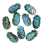 Load image into Gallery viewer, Flashy Labradorite Ananas Shape Gemstone, Carved Labradorite Pineapple Shape Stone, Ananas Carving Beads, Fruit Shape Hand Made Stones 24 MM