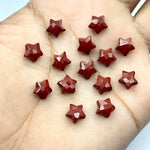 Load image into Gallery viewer, AAA Red Jasper Star Shape Briolette's, Red Jasper Faceted Hand Carved Star Beads, Loose Wholesale Beads, Strength Chakra Healing Beads, 8 MM