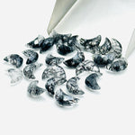 Load image into Gallery viewer, Natural Black Rutile Carved Moon Shape Beads, Hand Carved Moon Shape Gemstone Beads For Jewelry, Moon Shape Briolette's, Moon Charms 12 MM
