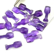 1,2,3,4,5 pcs Natural Amethyst Wine Glass Shape Faceted Gemstone, New Fancy Cut Briolettes, Purple Amethyst Hand Carved Gemstone 8X20 MM