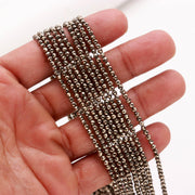 AAA Pyrite Faceted Beads, Sparkling Pyrite Micro Round Beads, AAA Pyrite Gemstone Beads for Jewelry Making, Wholesale Beads, 2-2.5 MM