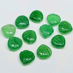 Load image into Gallery viewer, Natural Green Strawberry Shell Shape Beads, 12 MM Hand Carved Sea Shell Beads For Jewelry Making, Shell Gemstone Charms, Green Shell Charms
