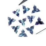 Load image into Gallery viewer, Natural Multi Fluorite Ninja Star Shape Gemstone, Fluorite Hand Carved Star Shape Beads for Jewelry Making, Faceted Briolette's, 12 MM