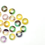 Load image into Gallery viewer, Rainbow Fluorite Donut Shape Gemstones, Multi Fluorite Donut Carving, Healing Gemstone Beads, 12 mm Fluorite Smooth Donut Beads