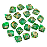 Load image into Gallery viewer, Mohave Green Copper Turquoise Leaf Shape Beads, Turquoise Faceted Leaf Briolette's, Jewelry Making Green Leaves  10X12 mm, Carving Beads