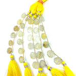 Load image into Gallery viewer, Natural Golden Rutile Shell Shape Beads, Hand Carved Shell Briolette's, Shell Shape Gemstone 12 MM