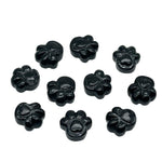 Load image into Gallery viewer, Natural Black Onyx Hand Carved Dog Paw, AAA+ Quality Gemstone Flat Back Paw Carving, 13 MM Paw Charm, Dog Paws for Jewelry &amp; Craft Making