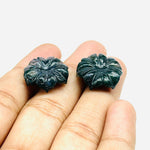 Load image into Gallery viewer, Natural Moss Agate Flower Shape Carved Gemstone, Moss Agate Flower Shape Carving, Gemstone For Jewlery 17 mm, Craft Making Flower Charm
