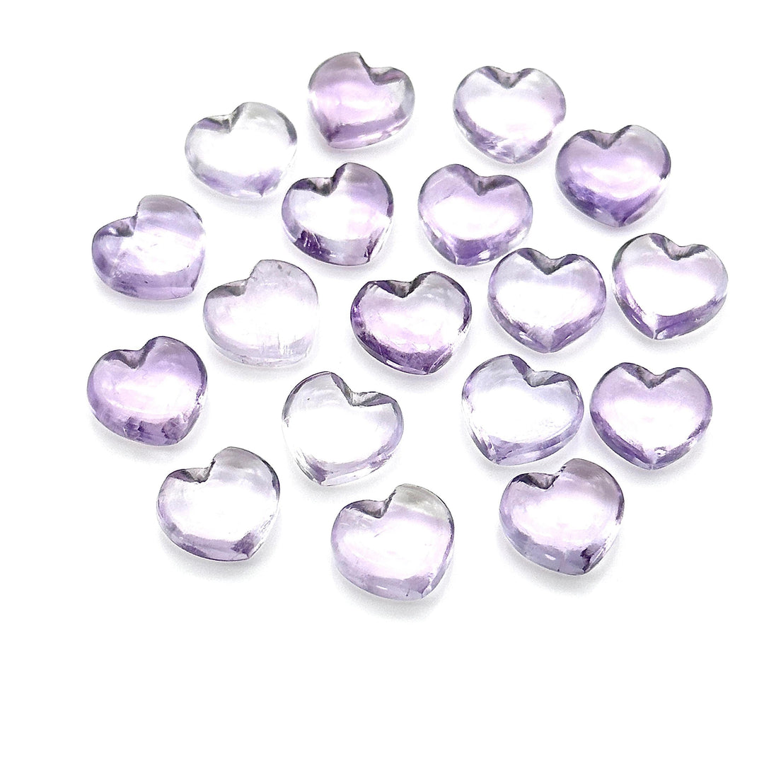 Natural Pink Amethyst Heart Shape Briolette's, Amethyst Smooth Heart Shape Beads, AAA Hand Carved Heart Charms, Jewelry Making Beads 12 MM