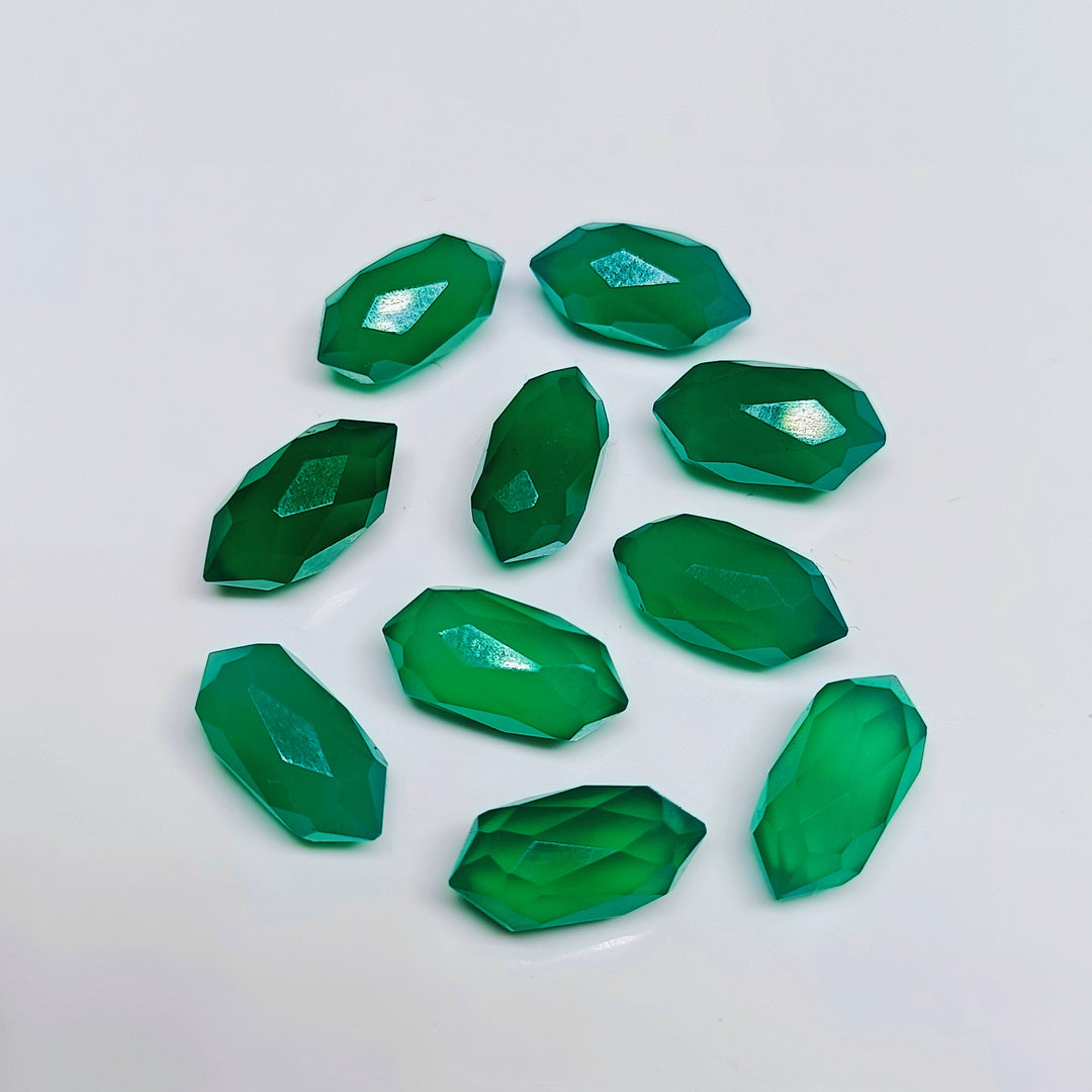 Natural Green Onyx Faceted Pencil Shape Beads, AAA Green Onyx Loose Pencil Gemstone, Double Point Hand Carved Pencil, Pencil Charms, 10 MM