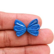 AAA Lapis Lazuli Butterfly Wings Stone, Blue Lapis Wings for Jewelry Making, Carved Gemstone Healing Crystals (16X12 MM, 2 Stones)