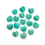 Load image into Gallery viewer, Faceted Amazonite Heart Briolettes: AAA Grade, 10mm Gemstone Charms