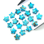 Load image into Gallery viewer, AAA Copper Turquoise Star Shape Briolette's, Faceted Hand Carved Star Gemstone, Turquoise Loose Star Beads for Jewelry Making, 10 MM