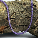 Load image into Gallery viewer, Dainty Natural Amethyst Beaded Necklace, Amethyst Faceted Rondelle Beads Necklace, Purple Beads Necklace For Women's, Gemstone Necklace