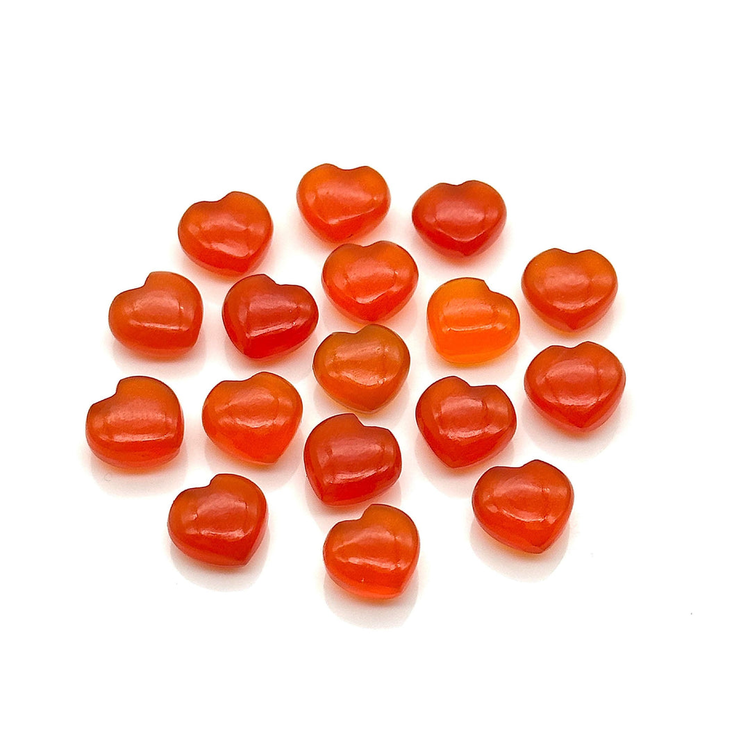 Juicy Carnelian Heart Shape Beads, Smooth Carnelian Heart Shape Briolette's, AAA Hand Carved Heart Charm, 10 MM, Heart Craft Beads