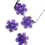 Load image into Gallery viewer, Dazzling Amethyst Snowflakes, 1 pc Natural Amethyst Snowflake Crystals, 27 MM Handmade Snowflake Carvings, Hand Carved Gemstone For Jewelry