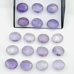 Load image into Gallery viewer, Natural Pink Amethyst Evil Eye Beads, Hand Carved Gemstone Beads, Loose Oval Eye Beads, Evil Eye Charm Beads, Loose Carving Beads 10X12 MM