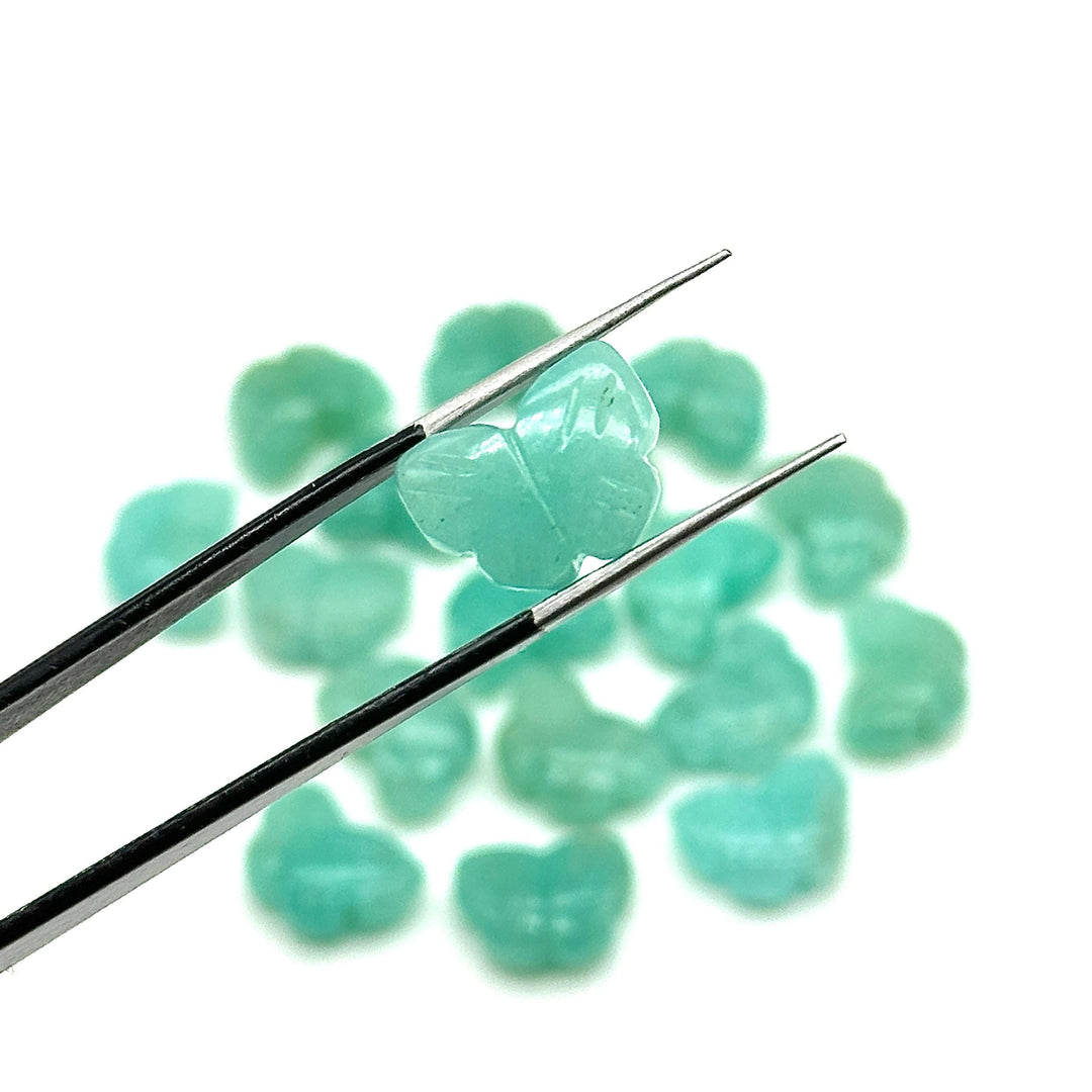 Natural Amazonite Butterfly Shape Beads, AAA Amazonite Gemstone Carved Butterfly Briolettes, 13 MM Loose Wholesale Beads, Butterfly Charms
