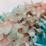 Load image into Gallery viewer, 10 pcs Natural Aquamarine Leaf Shape Carved Gemstone Beads, Leaf Shape Carved Gemstone, Gemstone Beads For Jewellery 10pcs beads strand