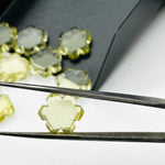 Load image into Gallery viewer, Beautiful Lemon Quartz Flower Shape Beads, 11 MM Lemon Quartz Carved Gemstone, Hexagon Shape Hand Carved Beads, Jewelry &amp; Craft Making Charm