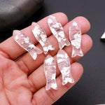 Load image into Gallery viewer, Natural Crystal Quartz Doublet Fish Carving Beads, Silver Shine Crystal Doublet Fish Gemstone, 30 MM