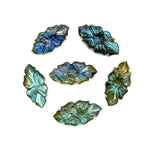 Load image into Gallery viewer, Natural Labradorite Floral Marquise Gemstone, Labradorite Hand Carved Beads, Jewelry Making Fancy Carving, Loose Gemstones 20 MM