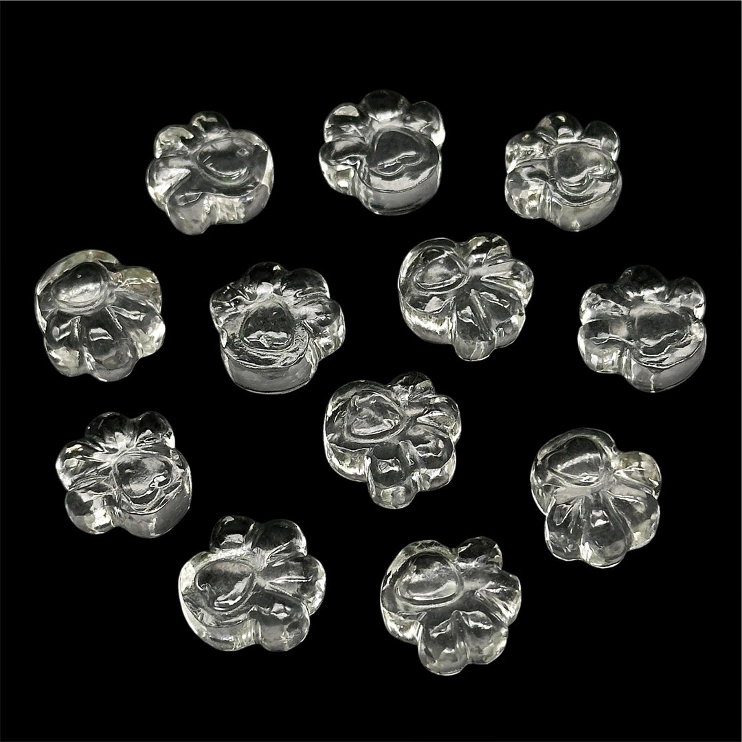Natural Crystal Quartz Dog Paw Carving, AAA+ Quality Gemstone Paw Carving, 13 MM Little Paw Charm, Gift For Dog Lover, Dog Pendant For Gift