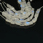 Load image into Gallery viewer, Flashy Rainbow Moonstone Tumble Shape Beads, Nuggets Shape Faceted Beads, 4" Strand, Blue Flashy Tumble Beads, Fancy Jewelry Making Beads