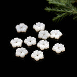 Load image into Gallery viewer, Cute Tiny Pearl Flower for Jewelry Making, Mother of Pearl Flower Shape Carving, Pearl Flowers, Natural Gemstones 8 MM Center Hole Bead 1pc